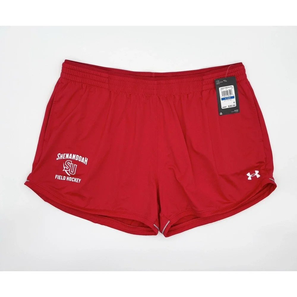 Under Armour SU Field Hockey Shorts Women's XL Red Knit Mid-Length Stretch
